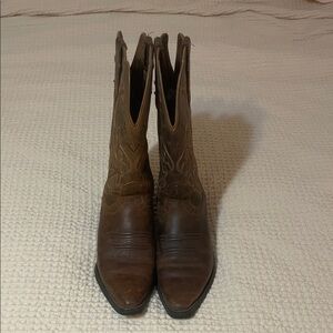 Justin Brown Leather Cowgirl Boots